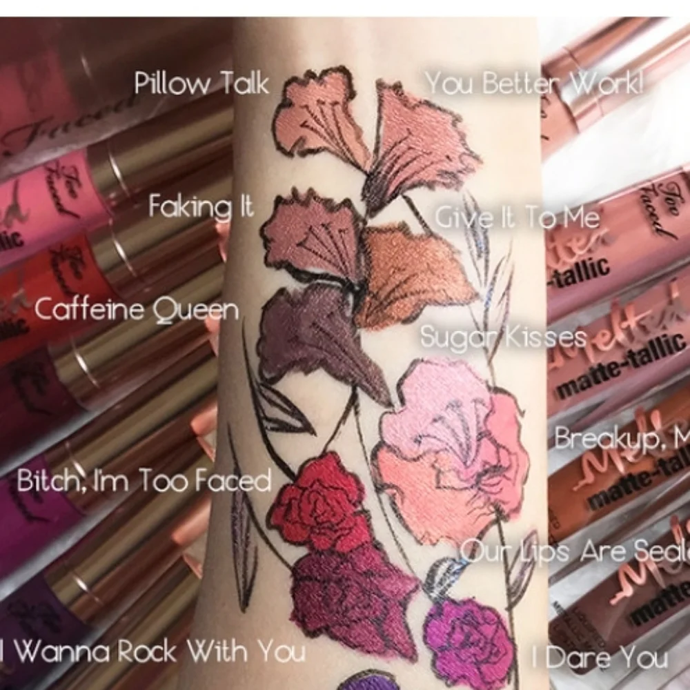 🌟HP🌟🧚‍♀️FAKING IT Too Faced DISCONTINUED Melted Metallic Lip NWT